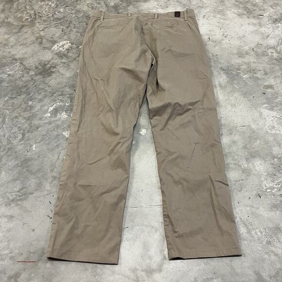 AG Adriano Goldschmied 36x30 Tan Khaki Lux Khaki Tailored Trouser Chino Pants - Picture 6 of 8